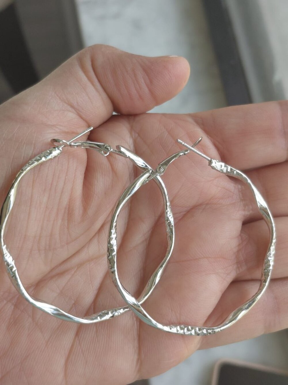 Women's Classic 925 Sterling Silver 1" Round Hoop Earrings